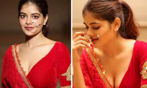 লাল লেহেঙ্গায় তাক লাগালেন মধুমিতা