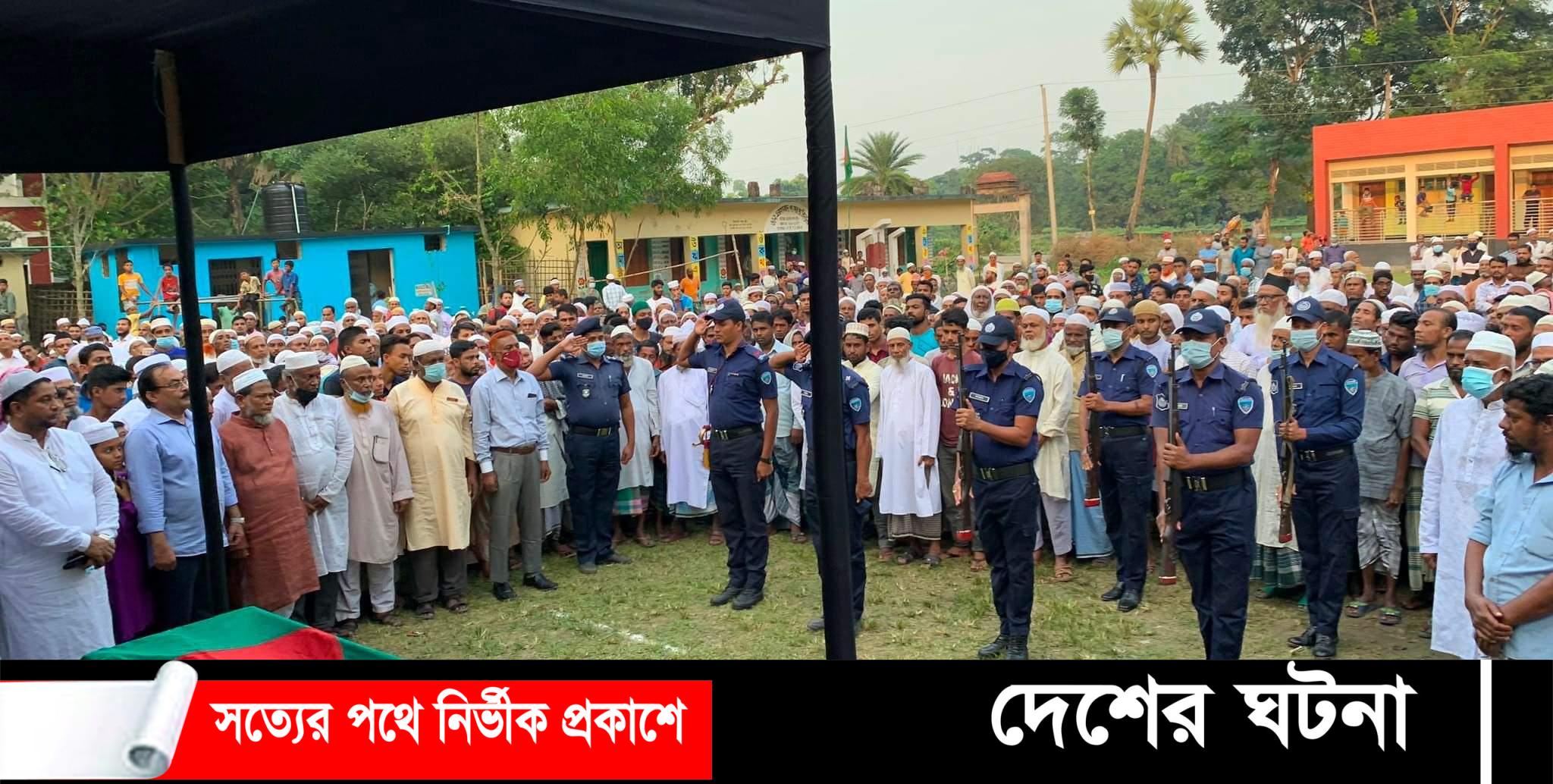 দেবীদ্বারে বীর মুক্তিযোদ্ধা আবুল বাশার ভূঁইয়াকে রাষ্ট্রীয় মর্যাদায় দাফন সম্পন্ন