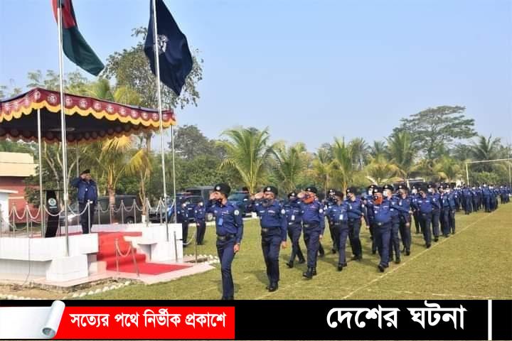 বরগুনা পুলিশ লাইনে মাষ্টার প্যারেড অনুষ্ঠিত