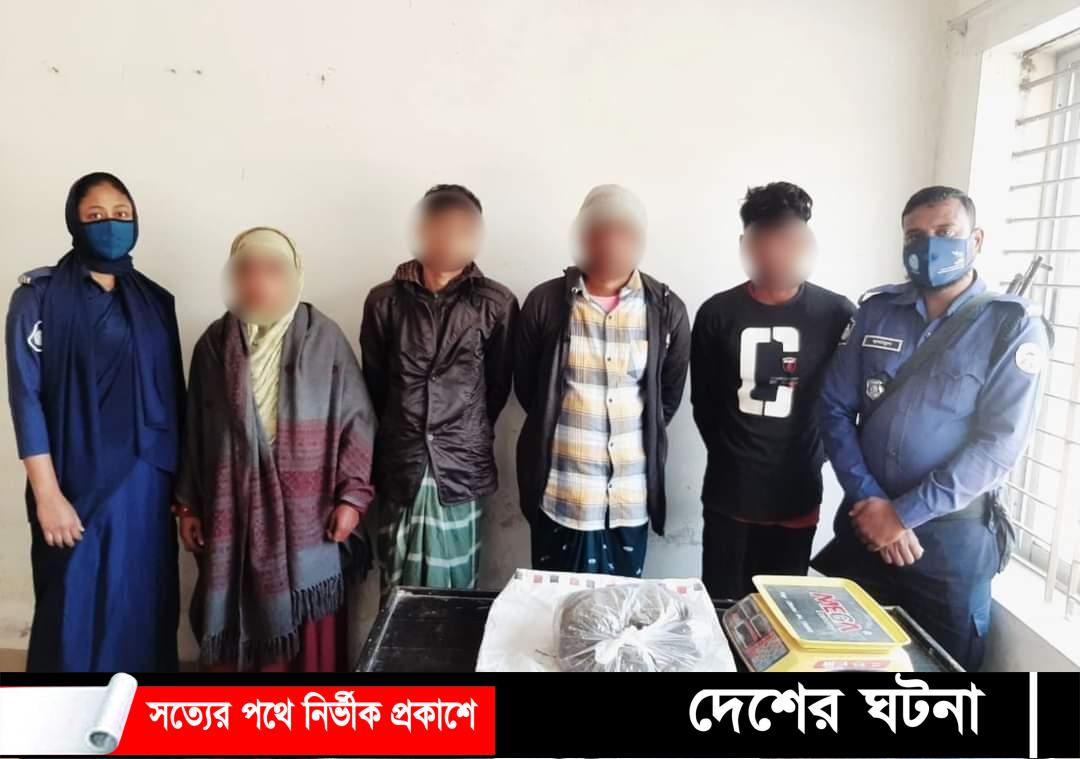ভোলায় মাদকের বড় চালান জব্দ, নারী সহ আটক- ৪ 