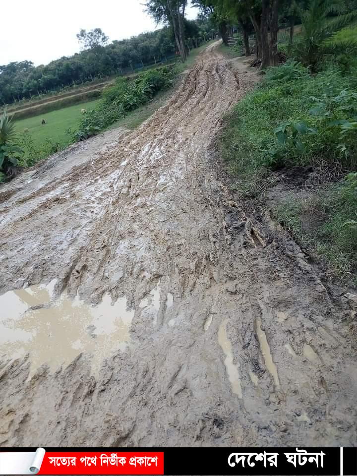 সাপাহার লক্ষ্মীপুর রাস্তার বেহাল দশা