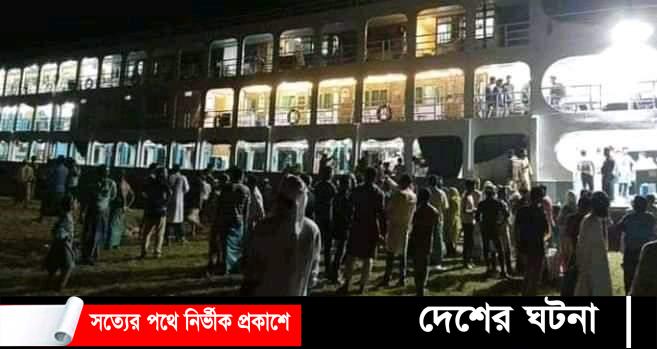 ঝালকাঠির সুগন্ধা নদীতে লঞ্চের ধাক্কায় ডুবে গেছে বাল্কহেড, হতাহত হয়নি