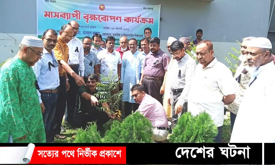 কুমিল্লায় বঙ্গমাতা জন্মবার্ষিকী উপলক্ষে শিক্ষাবোর্ডের বৃক্ষরোপণ কর্মসূচি পালন