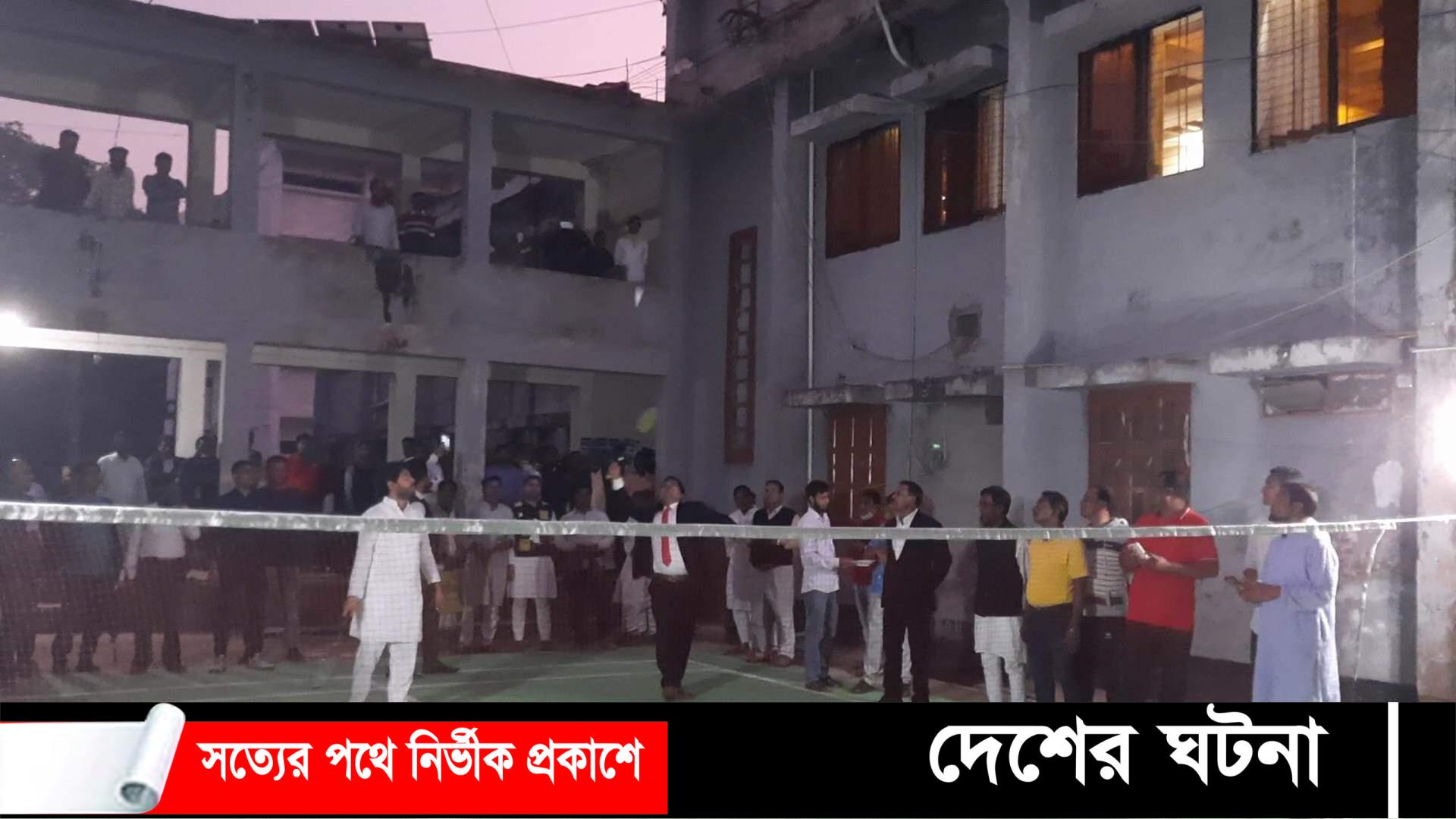 চরভদ্রাসন উপজেলা প্রশাসনের নব নির্মিত ব্যাডমিন্টন কোডের উদ্বোধন
