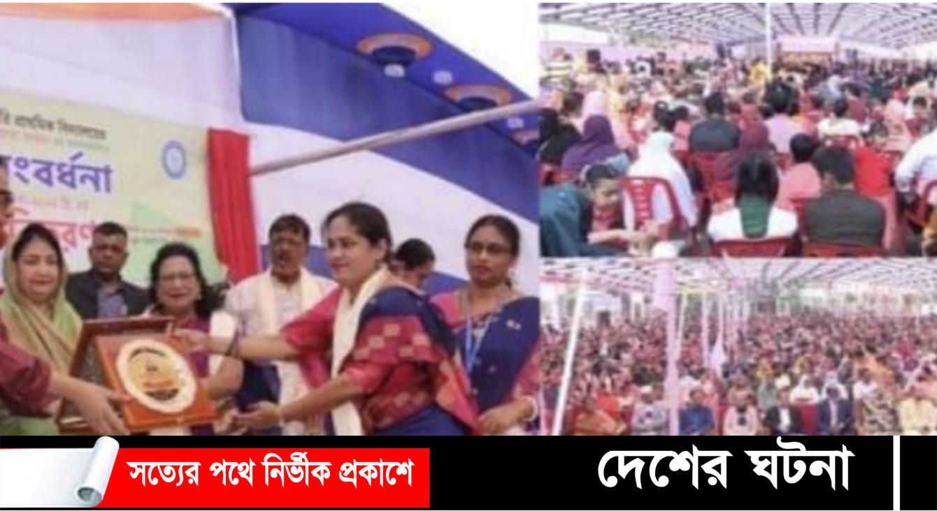 কুমিল্লায় র্কীতিমান শিক্ষক সালেহা আক্তারের রাজকীয় বিদায় সংবর্ধনা