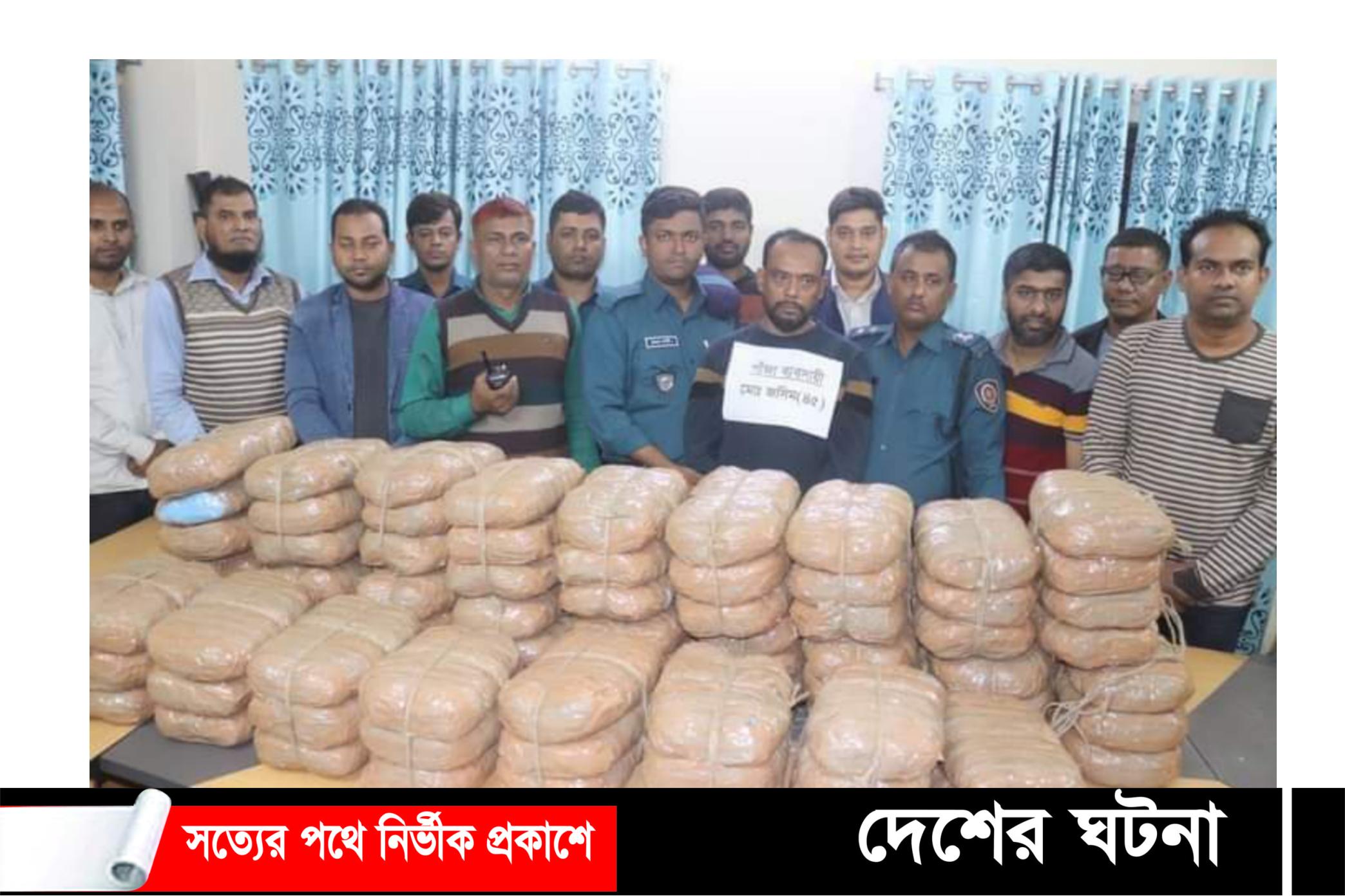 চৌদ্দগ্রামে ৮০ কেজি গাঁজাসহ মাদকদ্রব্য নিয়ন্ত্রণ অধিদপ্তরের হাতে আটক জসিম