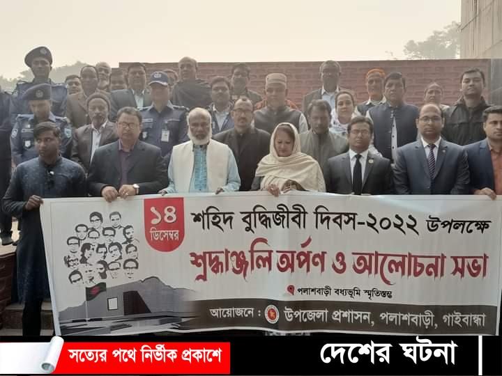 পলাশবাড়ীতে শহীদ বুদ্ধিজীবি দিবস পালিত