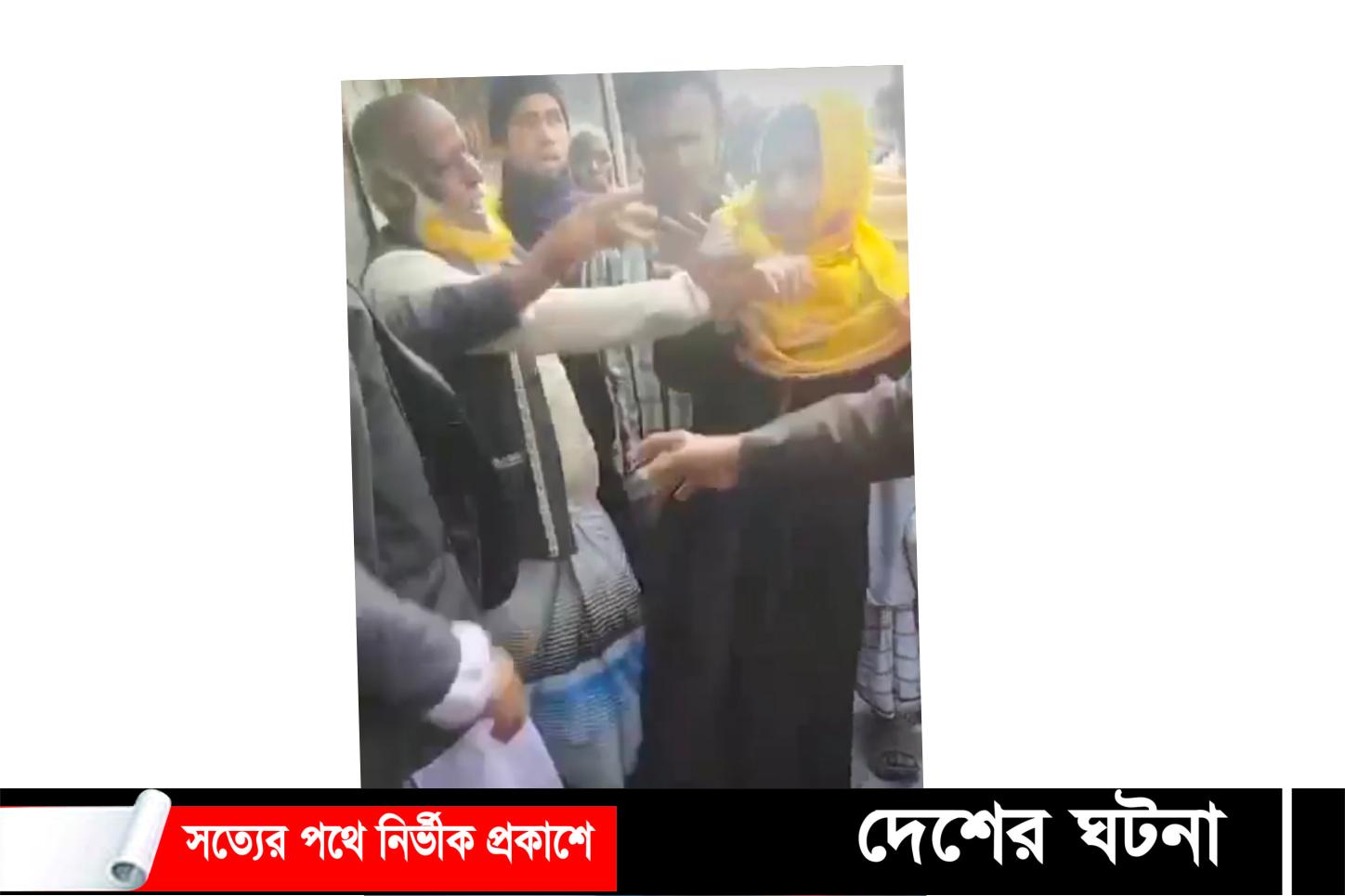 দুধে পানি মিশ্রণের অভিযোগে নারীকে  মারধর বাজার সভাপতির