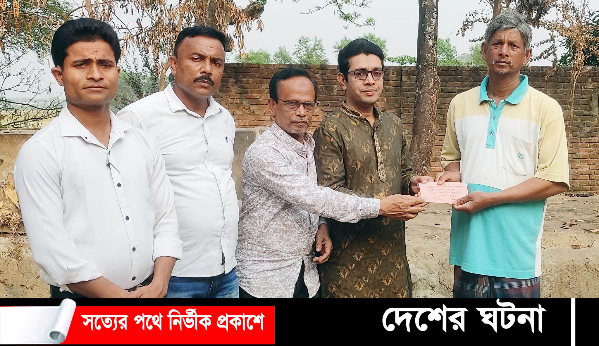 আগুনে পুড়ে সর্বস্ব হারানো কৃষকের পাশে দাড়ালেন মুক্তিযোদ্ধা সন্তান ফাউন্ডেশন