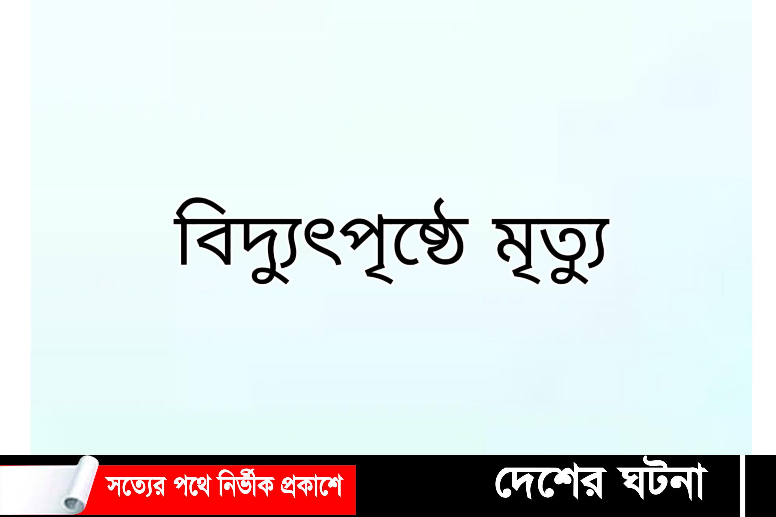 বিদ্যুৎস্পৃষ্ট থেকে স্ত্রী-মেয়েকে বাঁচাতে গিয়ে বাবার মৃত্যু