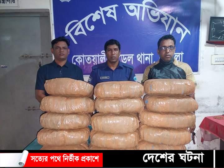 কুমিল্লায় ৩০ কেজি গাঁজাসহ মাদক ব্যবসায়ী গ্রেফতার