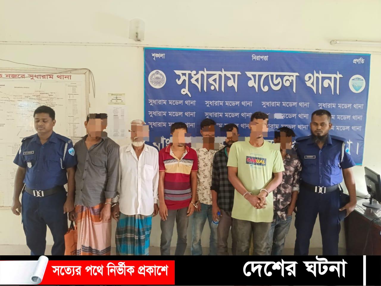 নোয়াখালীতে গত ২৪ ঘন্টায় গ্রেপ্তার ৬৪