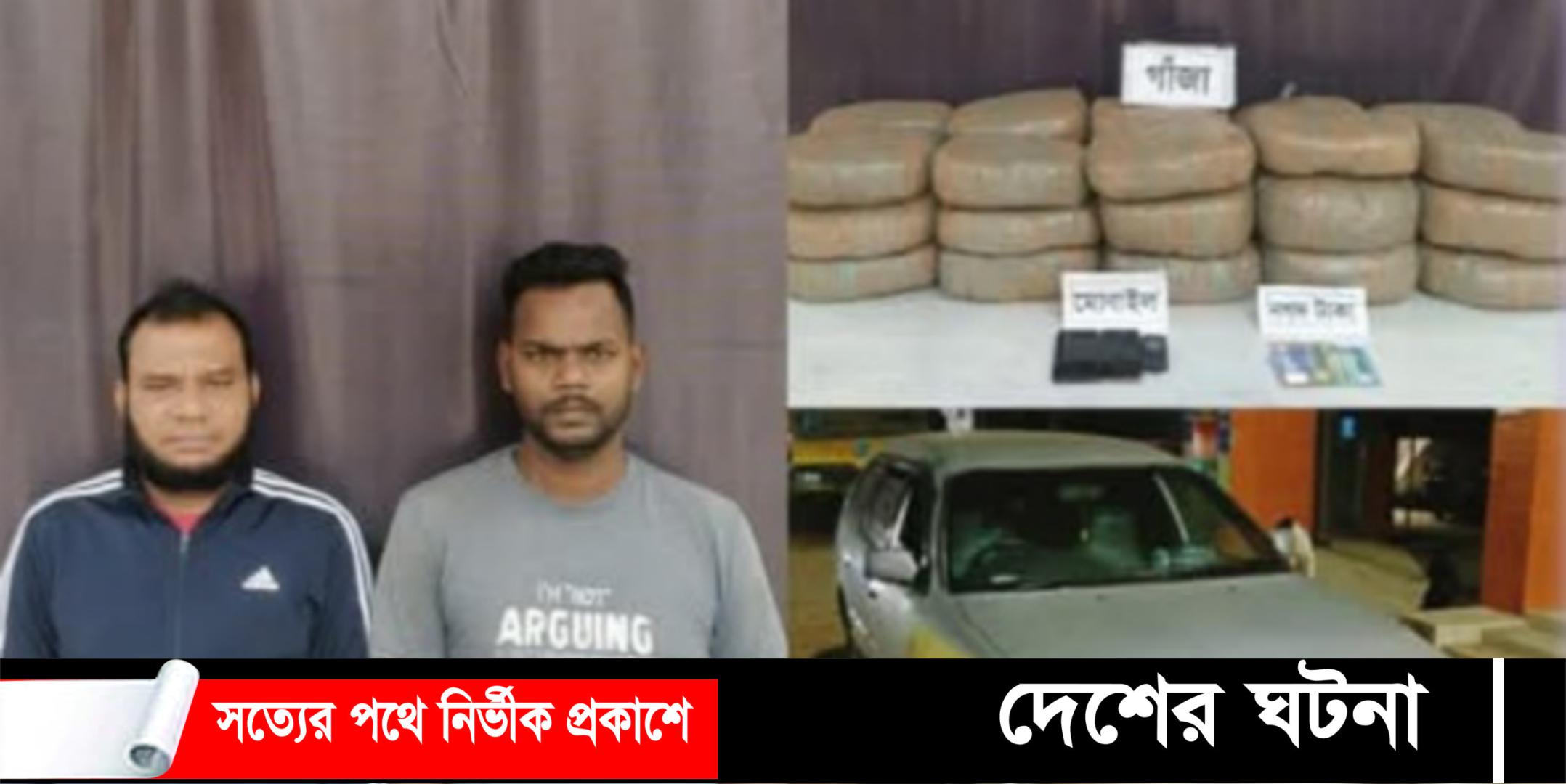 দাউদকান্দিতে ৬০ কেজি গাজাসহ ২ মাদক কারবারীকে আটক
